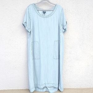 J. Jill Light Blue Casual Dress